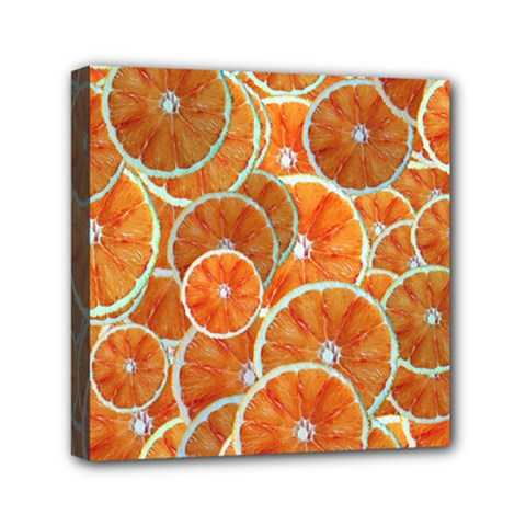 Oranges Background Texture Pattern Mini Canvas 6  X 6  (stretched) by Simbadda