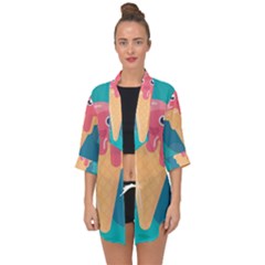 Vector Ice Open Front Chiffon Kimono by Bajindul