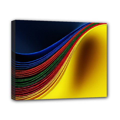Abstract Spiral Wave Line Color Colorful Yellow Paper Still Life Circle Font Illustration Design Canvas 10  X 8  (stretched) by Vaneshart