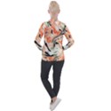 Marble Texture White Pattern Casual Zip Up Jacket View2