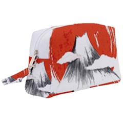 Mount Fuji Mountain Ink Wash Painting Wristlet Pouch Bag (large) by Vaneshart