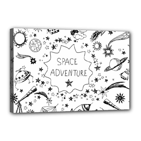Space Elements Canvas 18  X 12  (stretched) by Vaneshart