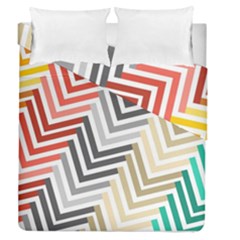 Abstract Colorful Geometric Pattern Duvet Cover Double Side (queen Size) by Vaneshart