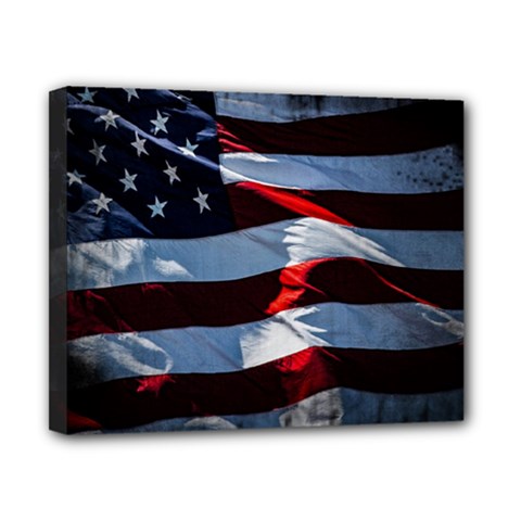 Grunge American Flag Canvas 10  X 8  (stretched) by Vaneshart