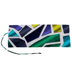 Mosaic Shapes Roll Up Canvas Pencil Holder (s) by Vaneshart