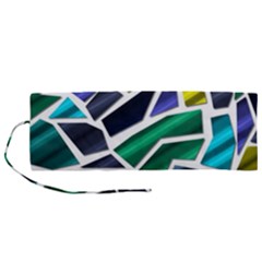 Mosaic Shapes Roll Up Canvas Pencil Holder (m) by Vaneshart