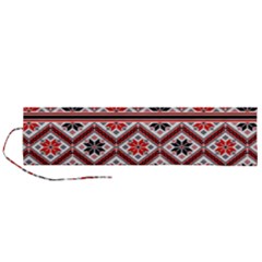 Folklore Ethnic Pattern Background Roll Up Canvas Pencil Holder (l) by Vaneshart