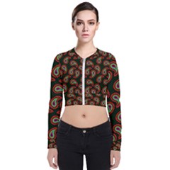 Seamless Paisley Pattern Long Sleeve Zip Up Bomber Jacket by Vaneshart