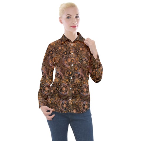 Steampunk 3169877 960 720 Women s Long Sleeve Pocket Shirt by vintage2030