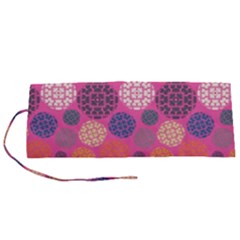 Abstract Seamless Pattern Graphic Pink Roll Up Canvas Pencil Holder (s) by Vaneshart