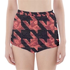 Fabric Pattern Dogstooth High-waisted Bikini Bottoms by Vaneshart
