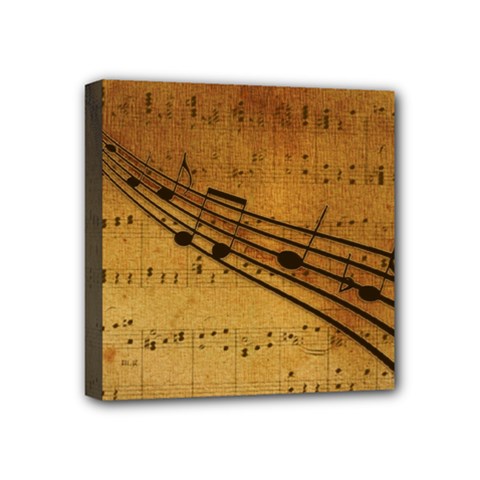 Background Music Mini Canvas 4  X 4  (stretched) by Mariart