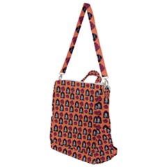 Girl Flower Pattern Apricot Crossbody Backpack by snowwhitegirl