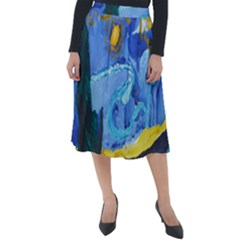 Painting Illustrations Vincent Van Gogh Classic Velour Midi Skirt  by Wegoenart