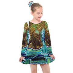 Horsy Kids  Long Sleeve Dress by bestdesignintheworld