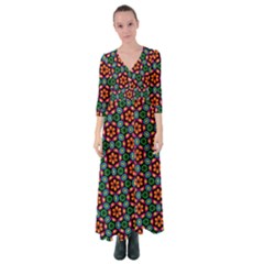 Pattern  Button Up Maxi Dress by Sobalvarro