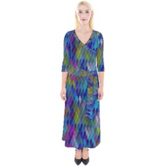 Background  Quarter Sleeve Wrap Maxi Dress by Sobalvarro