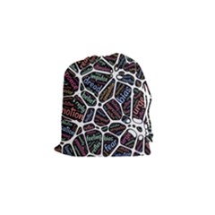 Mental Human Experience Mindset Drawstring Pouch (small) by Wegoenart