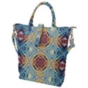 Pattern Buckle Top Tote Bag View1