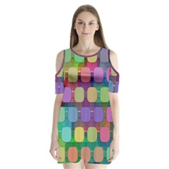 Pattern  Shoulder Cutout Velvet One Piece by Sobalvarro