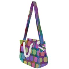 Pattern  Rope Handles Shoulder Strap Bag by Sobalvarro