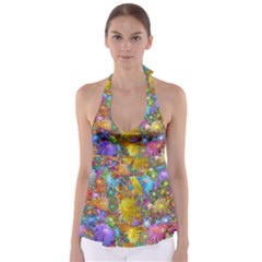 Apo Flower Power  Babydoll Tankini Top by WolfepawFractals