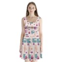 Seamless Bakery Vector Pattern Split Back Mini Dress  View1