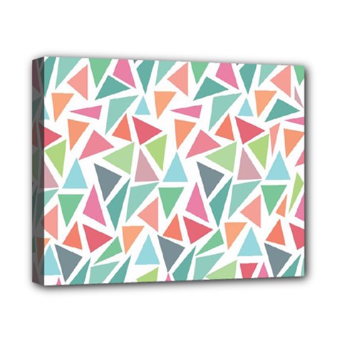 Colorful Triangle Vector Pattern Canvas 10  X 8  (stretched) by Vaneshart