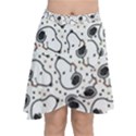 Dog Pattern Chiffon Wrap Front Skirt View1