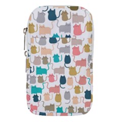 Cute Seamless Pattern Happy Kitty Kitten Cat Waist Pouch (small) by Vaneshart