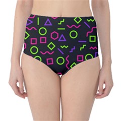 Geometric Seamless Pattern Classic High-waist Bikini Bottoms by Vaneshart