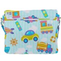 Transport Toy Seamless Pattern Buckle Messenger Bag View3
