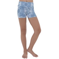 Boho Pattern Style Graphic Vector Kids  Lightweight Velour Yoga Shorts by Sobalvarro