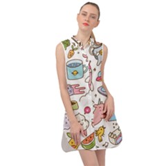 Set Kawaii Doodles Sleeveless Shirt Dress by Vaneshart