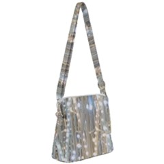String Of Lights Christmas Festive Party Zipper Messenger Bag by yoursparklingshop