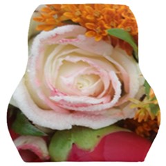 Floral Bouquet Orange Pink Rose Car Seat Back Cushion  by yoursparklingshop