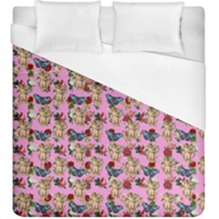Angel Cherub Butterflies Pink Duvet Cover (king Size) by snowwhitegirl