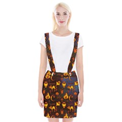 Funny Halloween Design Braces Suspender Skirt by FantasyWorld7