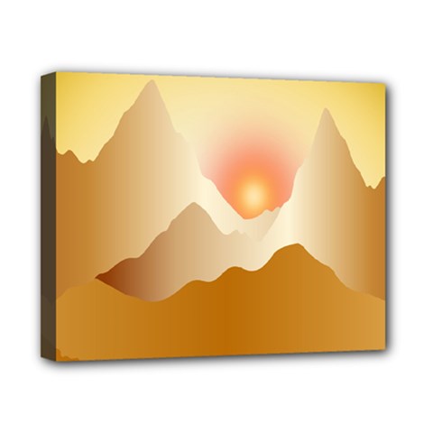 Twilight Mountain Landscape Sky Canvas 10  X 8  (stretched) by Vaneshart