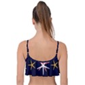 Sea Stars Pattern Sea Texture Frill Bikini Top View2
