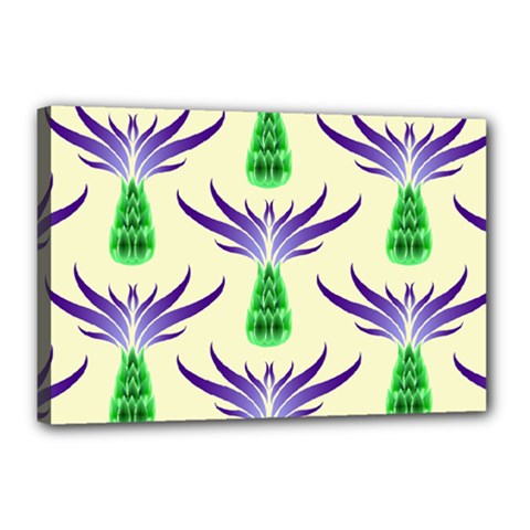 Thistles Purple Flora Flowering Canvas 18  X 12  (stretched) by Vaneshart