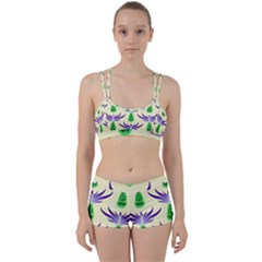 Thistles Purple Flora Flowering Perfect Fit Gym Set by Vaneshart