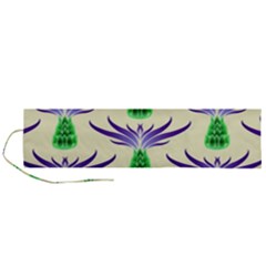 Thistles Purple Flora Flowering Roll Up Canvas Pencil Holder (l) by Vaneshart