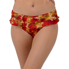Wallpaper Background Autumn Fall Frill Bikini Bottom by Vaneshart