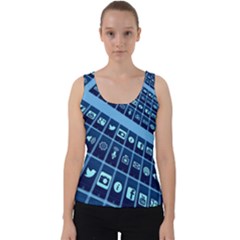 Apps Social Media Networks Internet Velvet Tank Top by Vaneshart