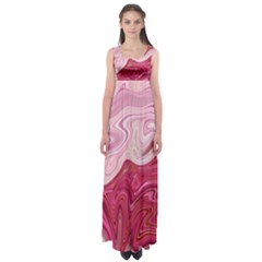 Liquid Marble Trending Abstract Paint Empire Waist Maxi Dress by Vaneshart