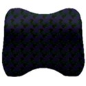 Black Rose Blue Velour Head Support Cushion View1