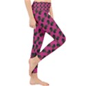 Black Rose Pink Lightweight Velour Classic Yoga Leggings View4