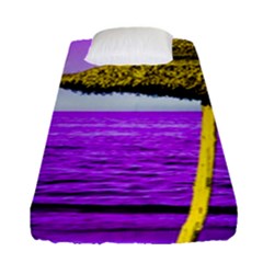 Pop Art Beach Umbrella Fitted Sheet (single Size) by essentialimage