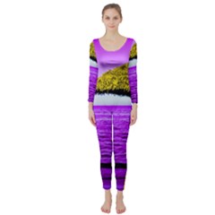 Pop Art Beach Umbrella Long Sleeve Catsuit by essentialimage